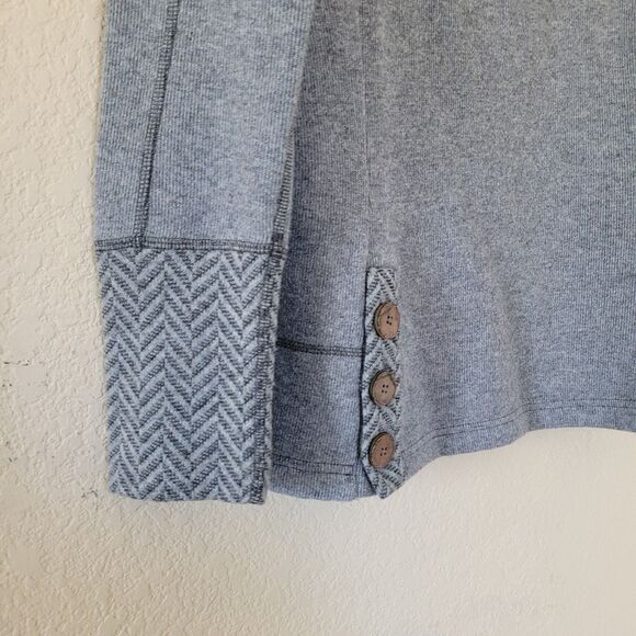 PrAna Lucia Pullover Mock Neck Sweater Gray Womens Extra Small XS Wool Blend Euc - Picture 7 of 8